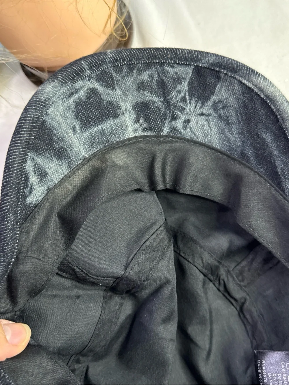 D&Y Black Cotton Cap with Interior Logo Labels